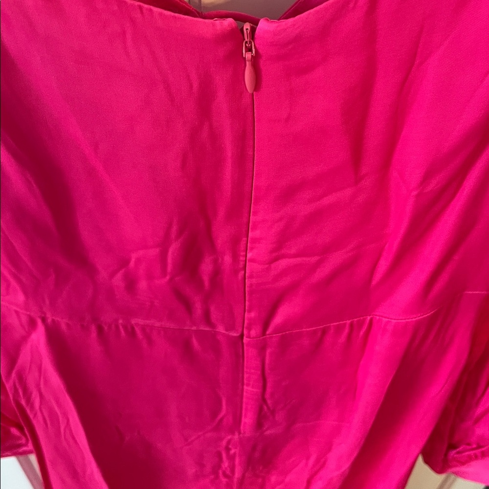 Farm Rio pink cutout long sleeve midi dress size small - Picture 8 of 8